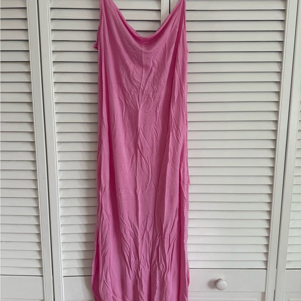 stars above Pink Slip Tank Dress